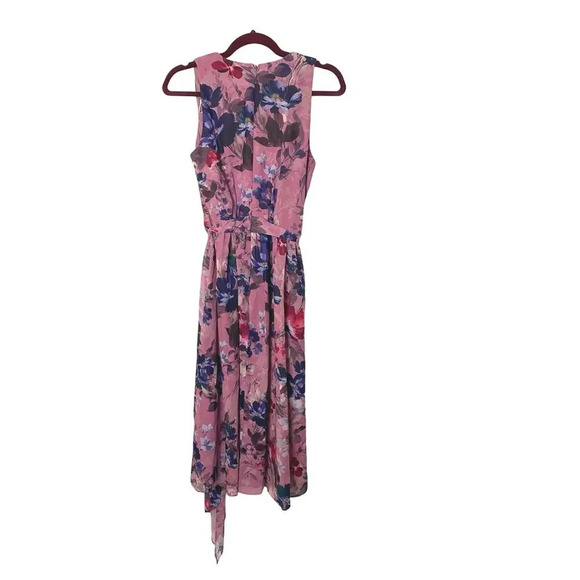Kay Unger Ellen Pleated Floral Dress Size 0 - Picture 5 of 10